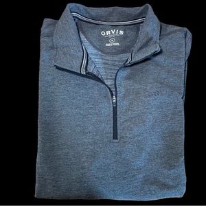 ORVIS Men’s Sz:M Quarter Zip Long Sleeve Pullover Embroidered Sweater Outdoors